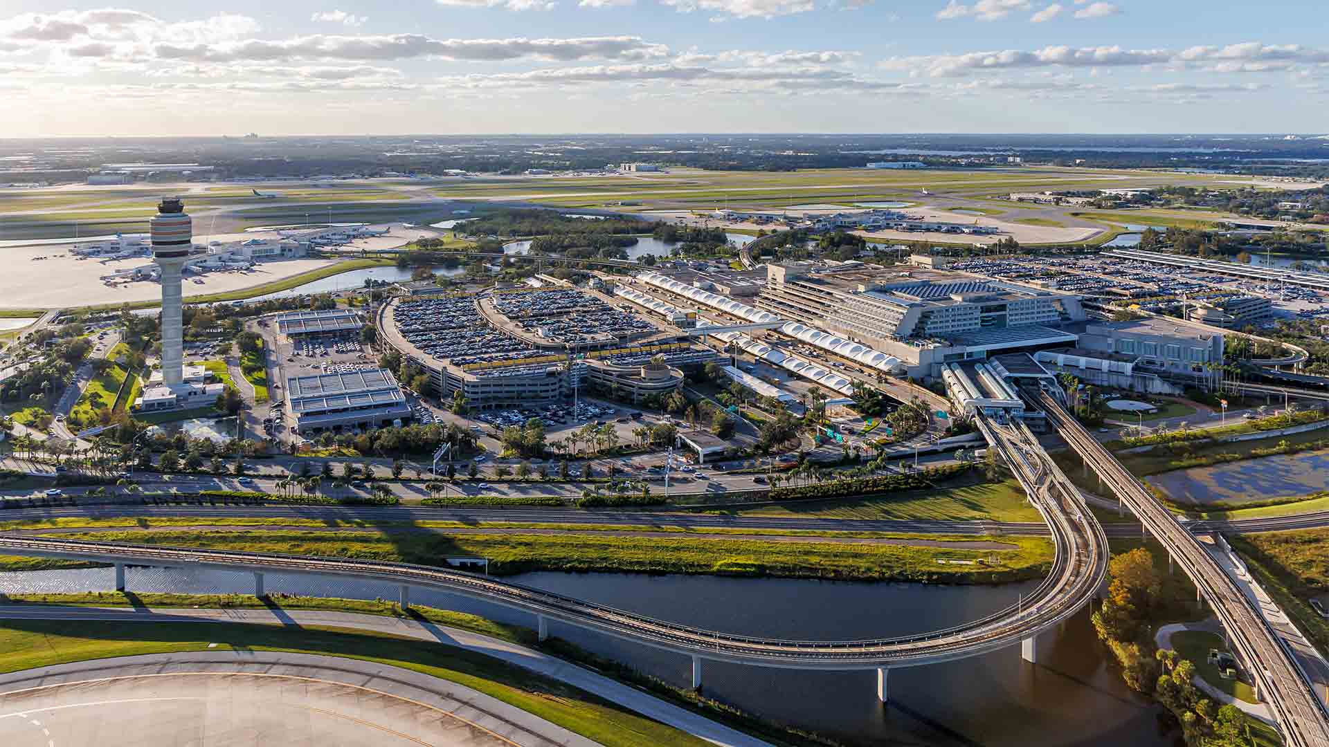Aerial View of Orlando International Airport